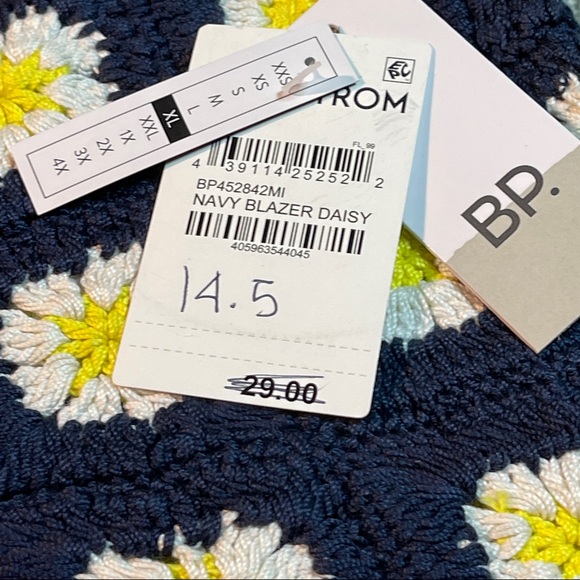 BP Crochet Crop Camisole In Navy Blazer Daisy Size XL - Picture 3 of 7